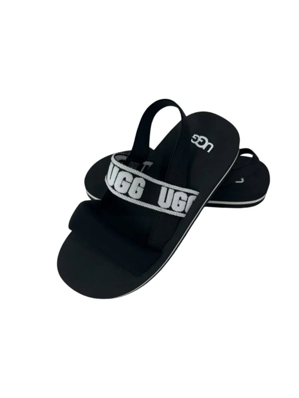 UGG  K Zuma Sling Sport Sandals Girls Size 3 Black & White